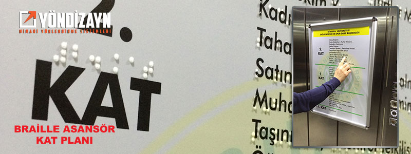 Braille Alfabeli Asansör Kat Yerleşim Planları