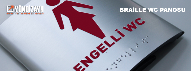 Braille Alfabeli Kabartma WC Yönlendirme Panoları